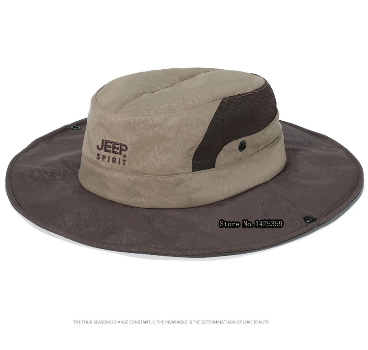 JEEP SPIRIT Bucket Hat Men Fishing Hat Caps Breathable Military Outdoor Men's Cap Fisherman Hat Gorras Casquette Dropshipping