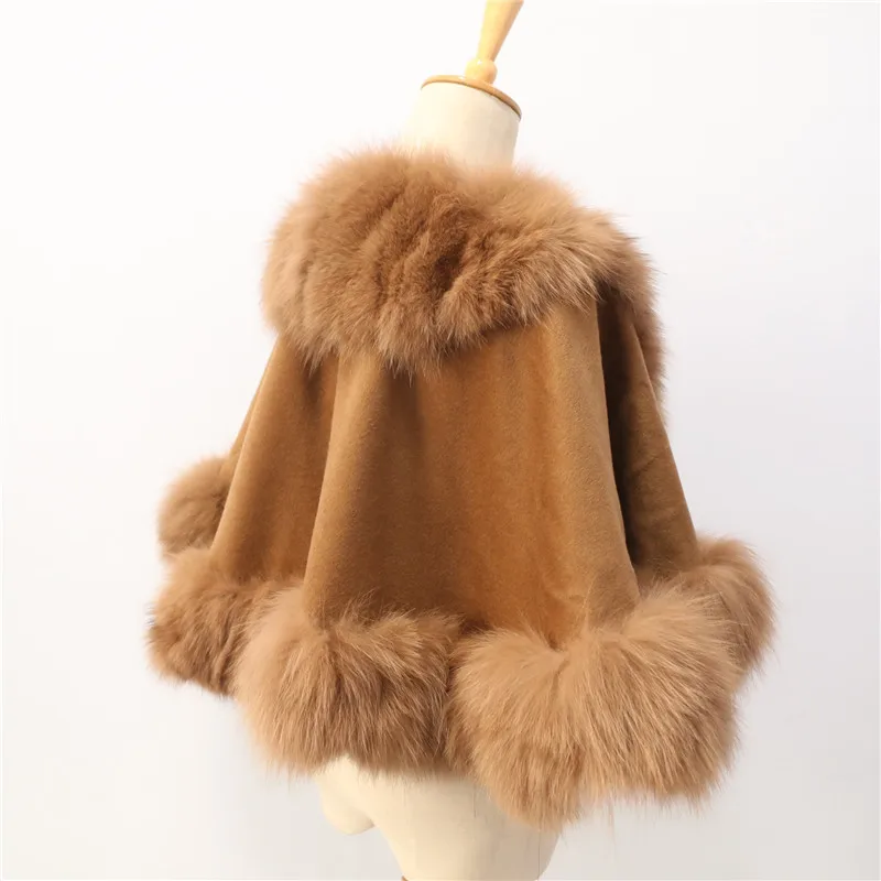 Детский настоящий бренд Fox Fur Trim, длина 40 см, для age3-5, кашемировая шаль