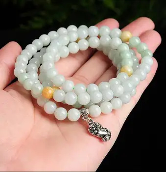 

natural fashion Myanmar fei cui jade 8mm round beads necklace for female party chains necklaces