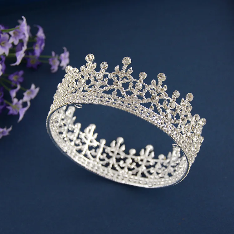 High Quality Princess Large Full Circle Rhinestones Queen Pageant Crown , Prom or Wedding Party Tiara Crown High Quality Princess Large Full Circle Rhinestones Queen Pageant Crown , Prom or Wedding Party Tiara Crown