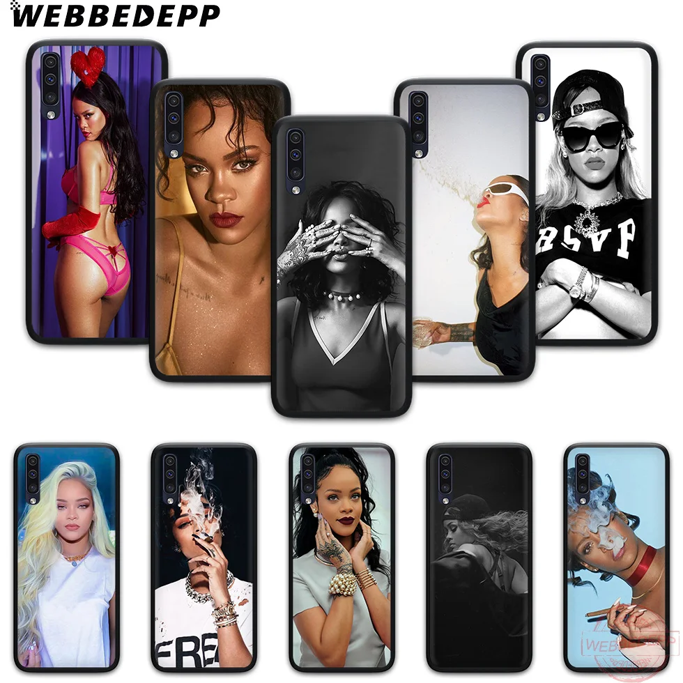 

WEBBEDEPP Rihanna soft silicone for Samsung A3 5 6 7 8 9 J6 A10 A20 A30 A40 A50 A60 A70 M10 M20 30 40