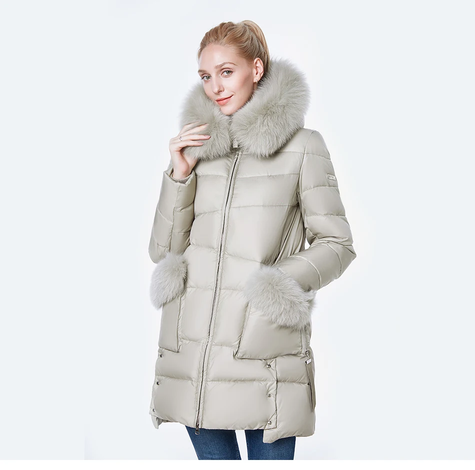 SnowClassic новая куртка Женская camperas mujer abrigo invierno пальто женщин парк лиса волосы шляпа карман толстый сторона дизайн