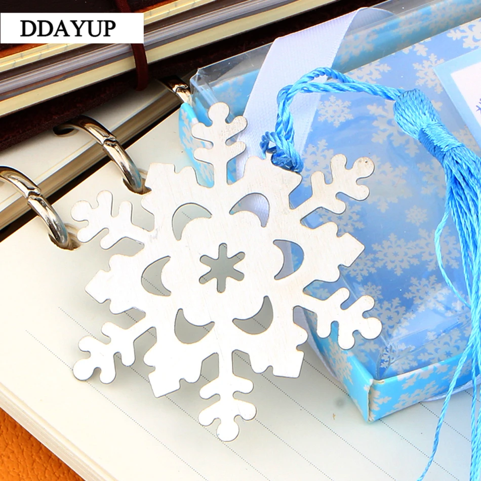 

Rushed Metal Bookmark Metal Book Marker Snowflake Bookmarks Wedding Supplies Pendant Gifts Office Gifts School Supplies