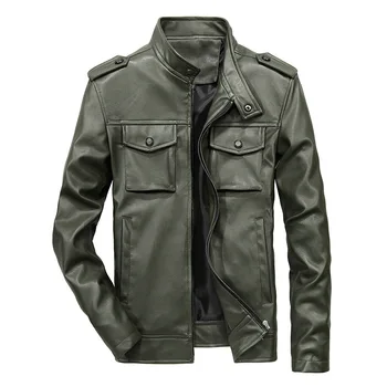 

In the autumn of 2020 men leisure pu leather fashion with a motorcycle leather jackets M-6XL