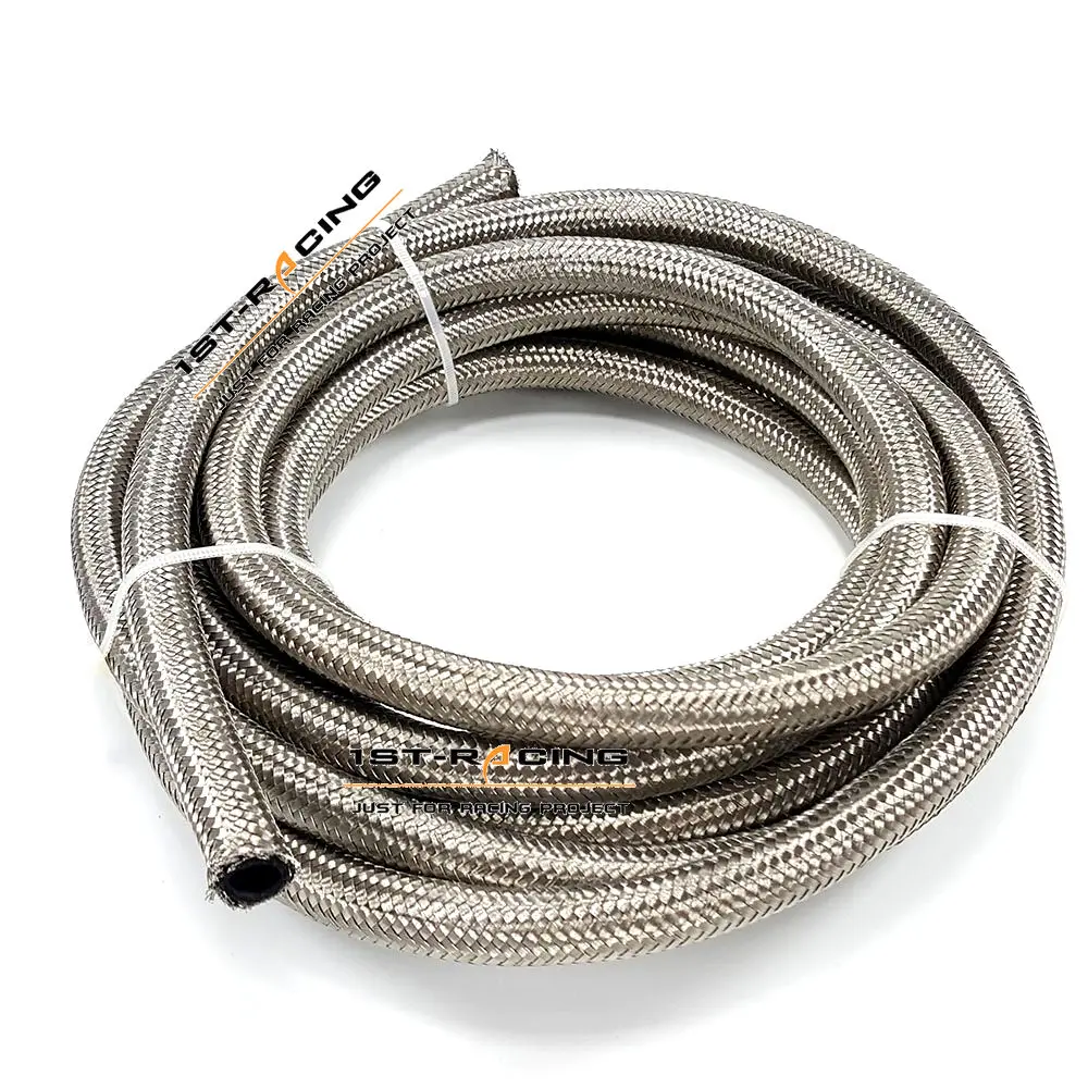 8 AN 8 8AN 1M Stainless Steel Hose Braided Oil Fuel Coolant Pipe 1M NEW