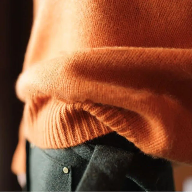LHZSYY Winter New high-collar Cashmere Sweater high quality fashion loose Women's Sweaters solid color soft pullover thick  