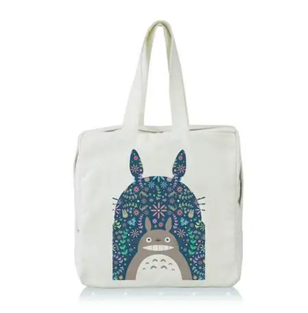 Модный элегантный стиль JK школьный холщовый наплечный рюкзак для девочек Тоторо Пикачу Кот принт Повседневный Лолита рюкзак - Цвет: 10