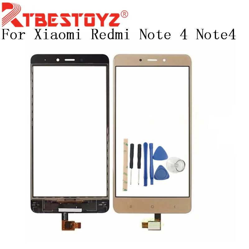 Датчик сенсорного экрана RTBESTOYZ для Xiaomi Redmi Note 4 Note4 стеклянный дигитайзер сменная