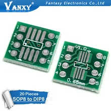 20 шт. TSSOP8 SSOP8 SOP8 К DIP8 PCB SOP-8 SOP плата передачи DIP Pin плата шаг адаптер