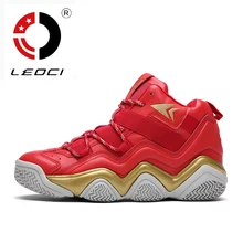LEOCI 2016 New Professional Basketball Shoes Men High Top Sport Shoes Basketball Trainer Shoes Antislip Athletic Sneakers