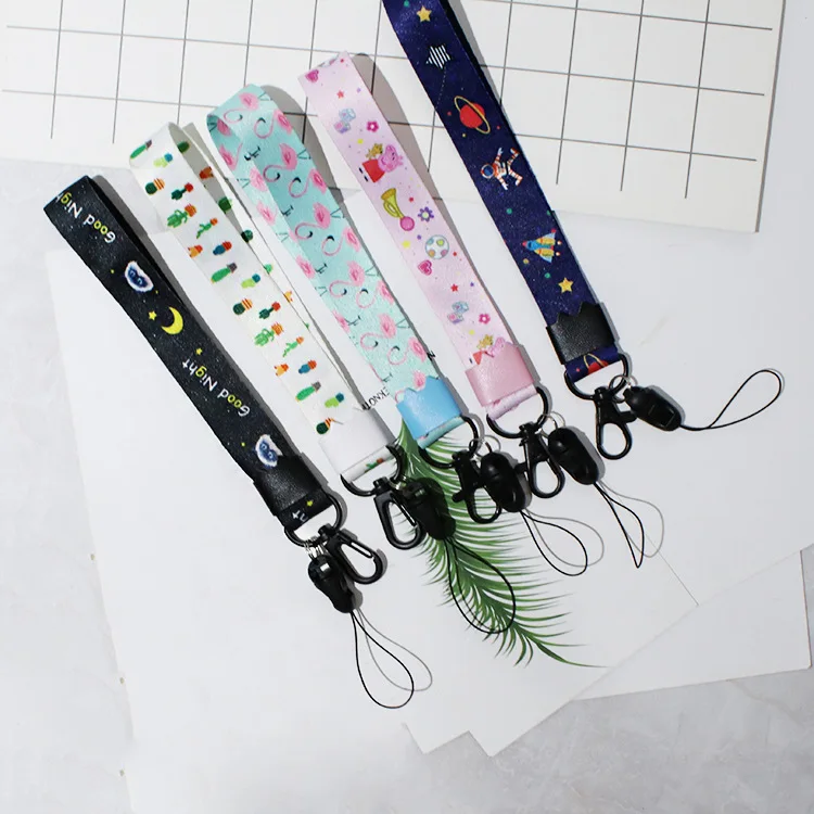 

Cactus Flamingo Mobile Shell Lanyard Detachable Keychain Wristband Hook Strap Jewelry Accessories
