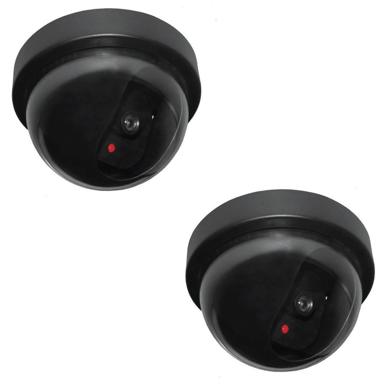 2 pcs of MOOL 2 x Dummy Round Fake Camera With Led Outdoor Indoor