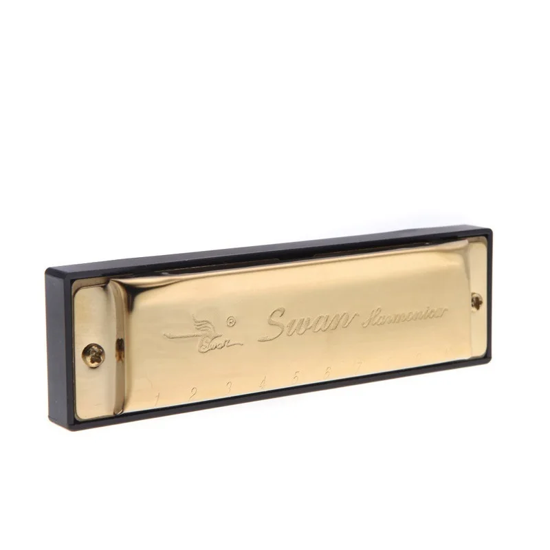 Лебедь 10 отверстий диатоническая Губная гармошка Ключ C Reed Blues Harp из нержавеющей