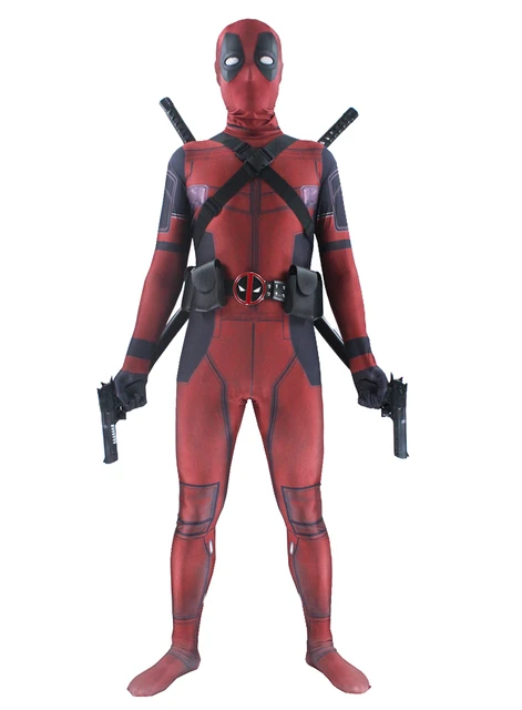 Superhero Costume Deadpool Tights Boys Holiday Jumpsuit Set Halloween  Cosplay Clothing Weapons Toys Holiday Party - AliExpress