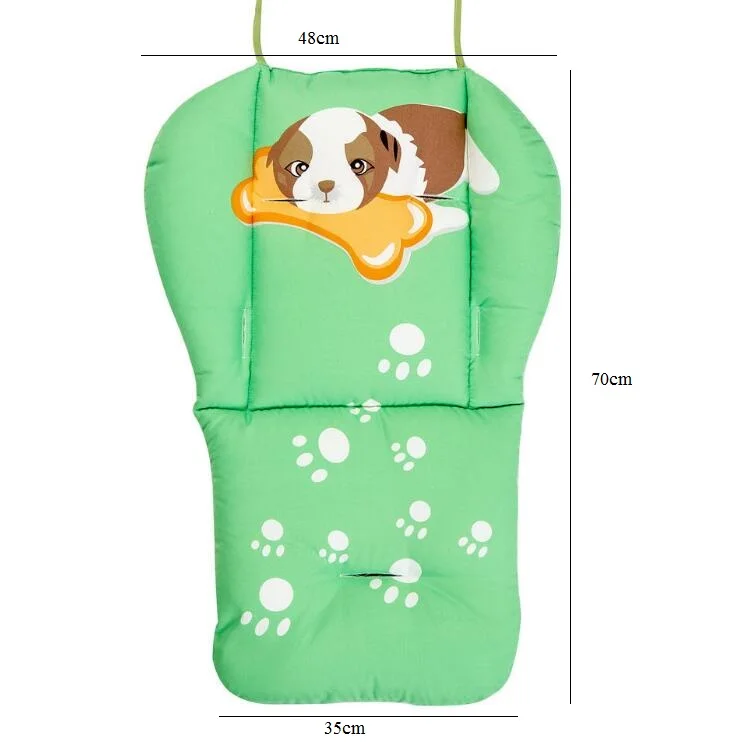 Дешевые Новые Детские коляски подушки, милый мультфильм дети младенческой обеденный стул Pad толстое хлопковое сиденье автомобиля высокая Подушка для стула - Цвет: lv xiao gou
