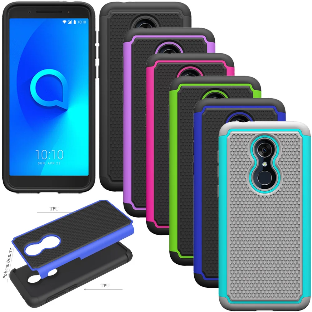 Сверхпрочный армированный чехол для Alcatel 3 противоударный защитный мягкий ТПУ и