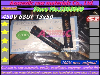 

Aoweziic {10 PCS} 450V 68UF 13*50 high frequency low resistance LED LCD TV power board electrolytic capacitor 68UF 450V 13X50