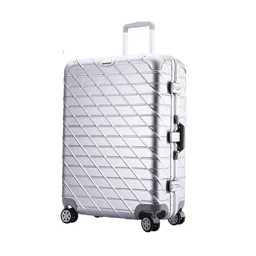 KLQDZMS модные сумки на колёсиках apinner 20/24/26/29 дюймов мужские деловые Алюминиевая Рама чемодан на колесах для переноски на дорожные сумки на колесах - Color: Silver