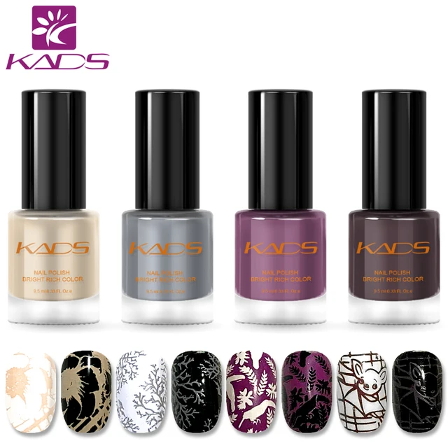 Kads 4pcs Set Nail Polish Set Sweet Color Nail Polish For Stamping