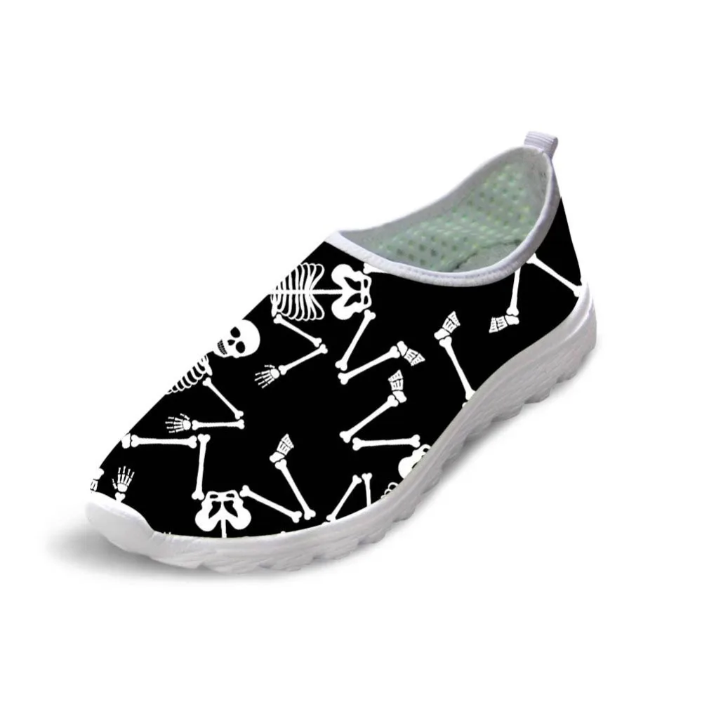 

Sneakers Summer Skull Printed Men's Casual Shoes Mesh Breathable Comfortable Men Shoes Loafers Footwears For Male Man