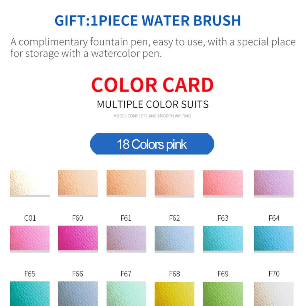 Pintura da Cor de Água Grupo para Estudante de Arte Escova do Artista Superior Sólida Aquarela Pigmento - 25 33 42 Paleta Portátil Livre Suprimentos 18 21 Water Color