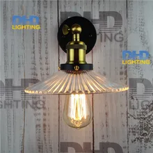 Retro Nordic LOFT Industrial glass shade Wall Lamp Single lamp fixture Living Room Restaurant Bedroom industrial