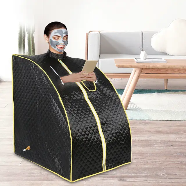 Us 34 68 21 Off Black Sauna Home Bath Steam Slimming Household Sauna Box Spa Relaxes Stress Support Remote Temperature Control Type Kit Hwc In