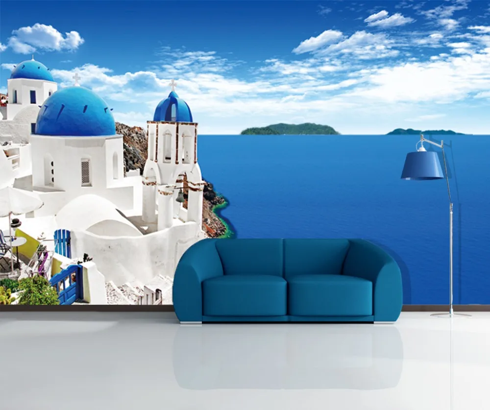 

[Self-Adhesive] 3D Santorini Greece 066 Wall Paper mural Wall Print Decal Wall Murals