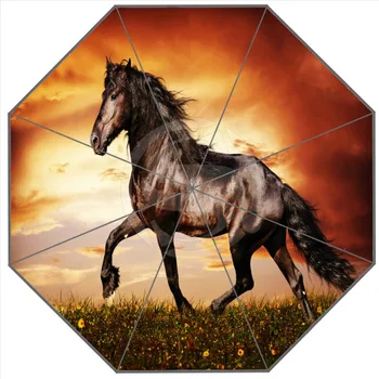 

New Arrive Custom horse Umbrellas Creative Design High Quality Foldable Rain Umbrella