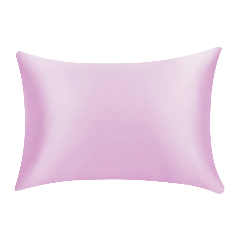 Junejour чистый эмуляционный атласный Шелковый чехол для подушки мягкий тутовидный обычный чехол для подушки квадратное сиденье стула Подушка один чехол для дома - Цвет: pink