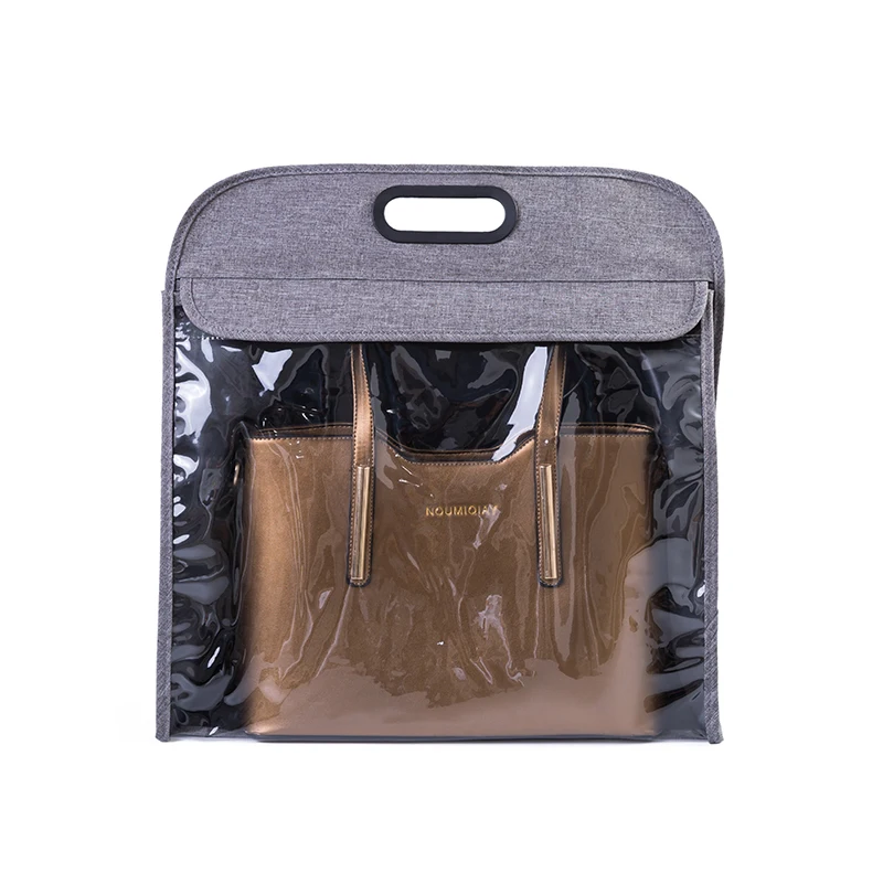 

050 Fashion Imitation Oxford linen handbag transparent bag dust proof breathable storage bag
