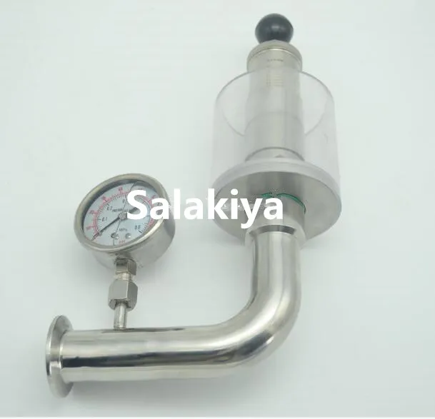 1,"(38 мм) OD50.5 трехзажимной предохранительный автоматический выпускной клапан/клапан выпуска воздуха 0,2-2,2 бар для бака для брожения пива, SS 304