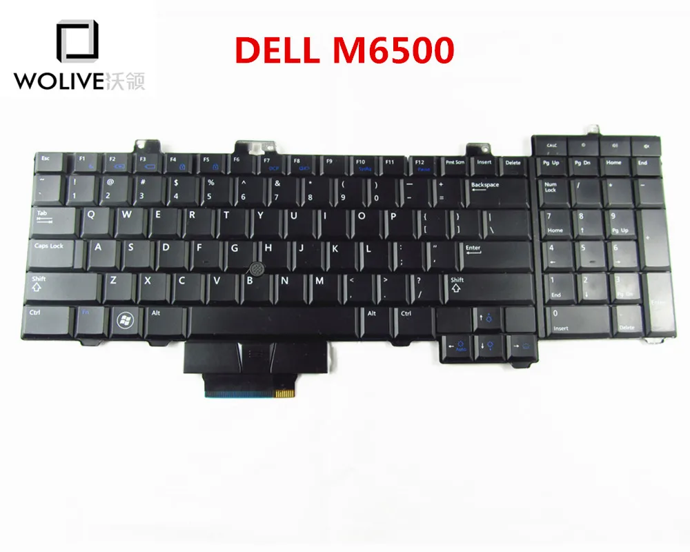

Genuine 90% New US Keyboard For Dell Precision M6400 M6500 US ENGLISH Keypad BackLight NSK-DE101 Keyboard F759C Replacement