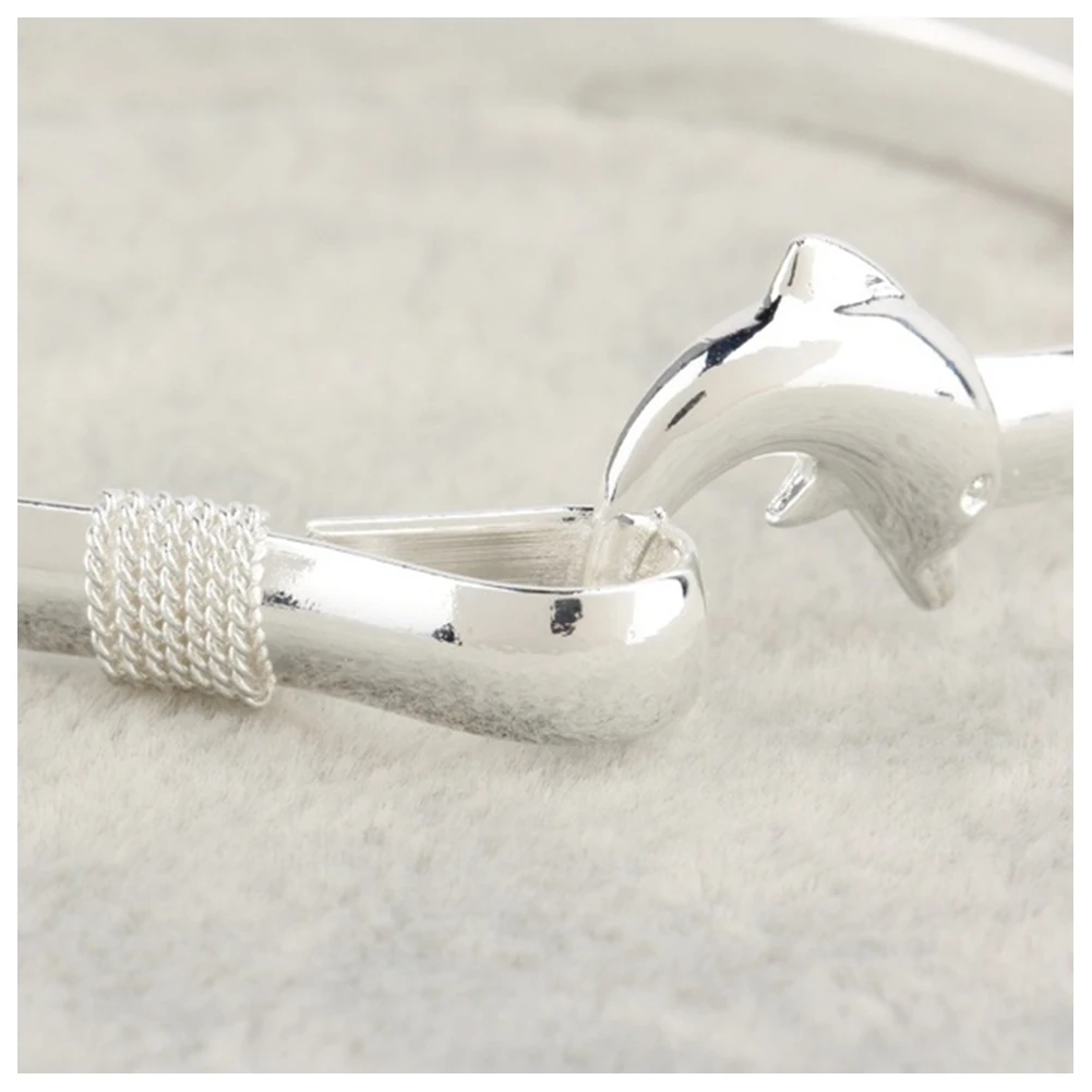 Модные ювелирные изделия посеребренные дельфины застежка для браслета(серебро