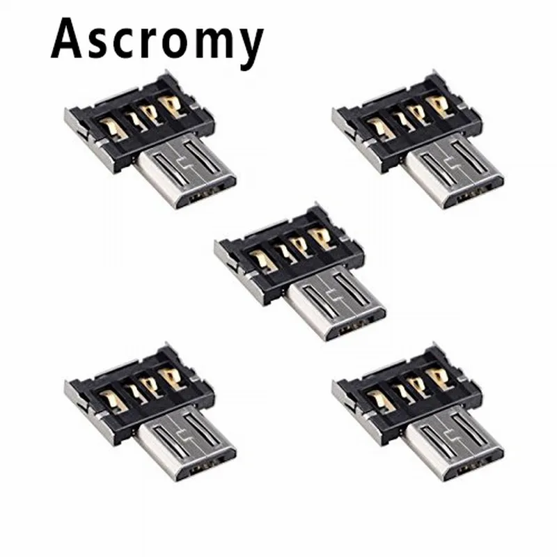 

Ascromy 20PCS MicroUSB OTG Adapter Connector for Xiaomi Redmi 4X note 4 pro 3 Samsung Galaxy s7 Cell Phone Tablet Cabo Adaptor