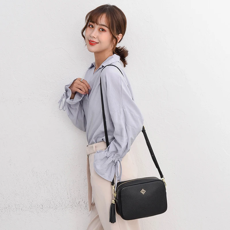 AOEO Ladies Crossbody Bag Luxury Handbags Women Shoulder Bags Designer Genuine Leather Big Calfskin Messenger Bag Female Girls AOEO Ladies Crossbody Bag Luxury Handbags Women Shoulder Bags Designer Genuine Leather Big Calfskin Messenger Bag Female Girls