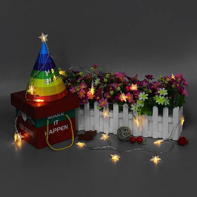 300CM 20 LED Star String Lights LED Fairy Lights Christmas Wedding Decoration Holiday Lights Battery Operate Twinkle Light 300CM 20 LED Star String Lights LED Fairy Lights Christmas Wedding Decoration Holiday Lights Battery Operate Twinkle Light