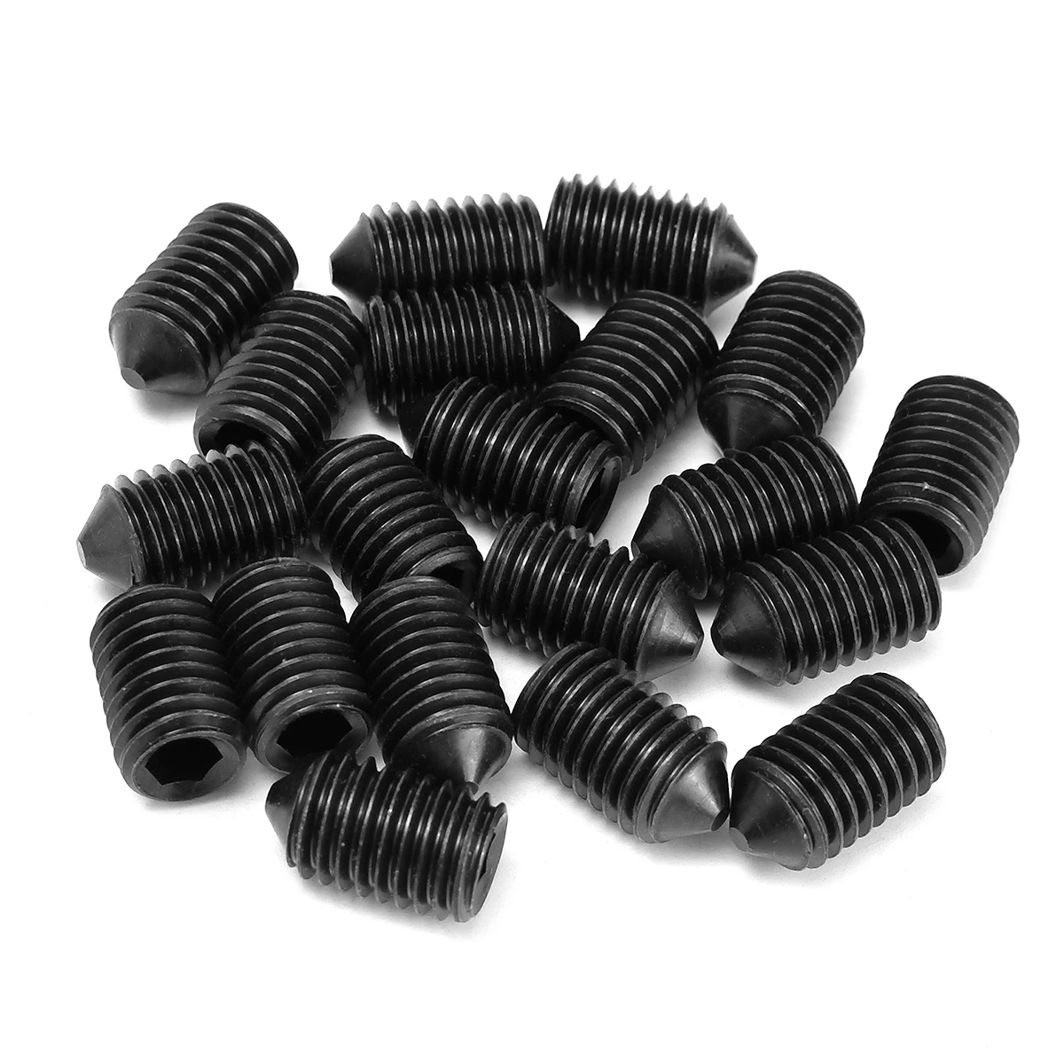 

20Pcs Black 12.9 Grade M10 HEX Socket Set Core Point Grub Screws Bolt Fastener 20mm/16mm/10mm Fasteners Screws