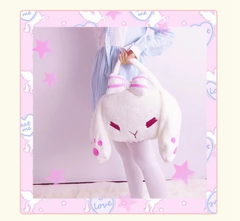 Kawaiii Big-Ears Bunny Plush Backpack  3