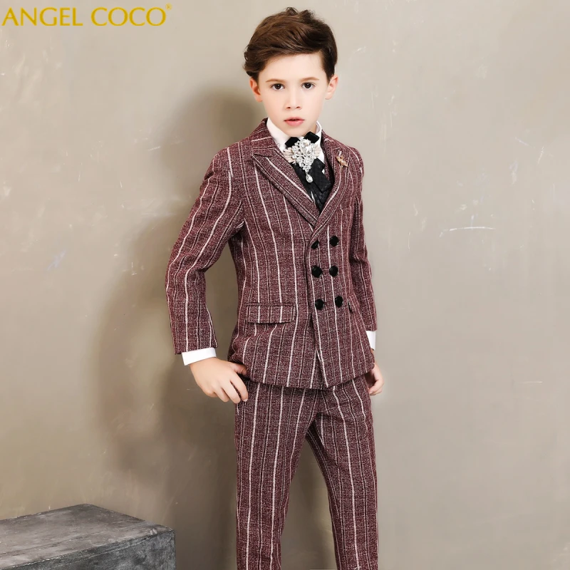 

Kids Blazer Baby Boys Suit Jackets 2018 Spring Coat Pants Boy Suits Set Formal For Wedding Chlidren Clothing Costume Garcon 2019