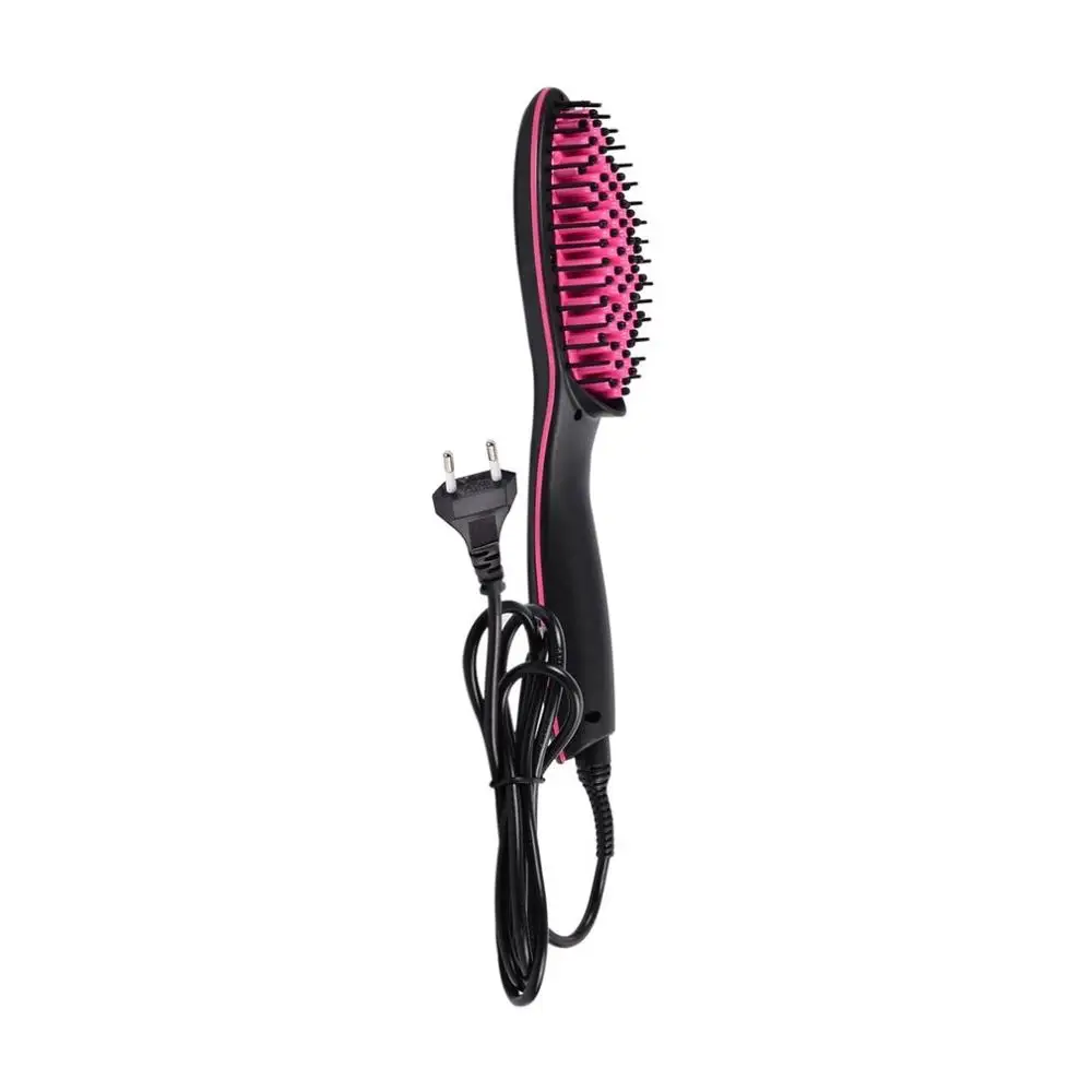Расческа для волос с ЖК-дисплеем, Профессиональный быстрый выпрямитель для волос, электрическая гладкая расческа для волос, Парикмахерская, инструмент для укладки волос - Цвет: EU Plug