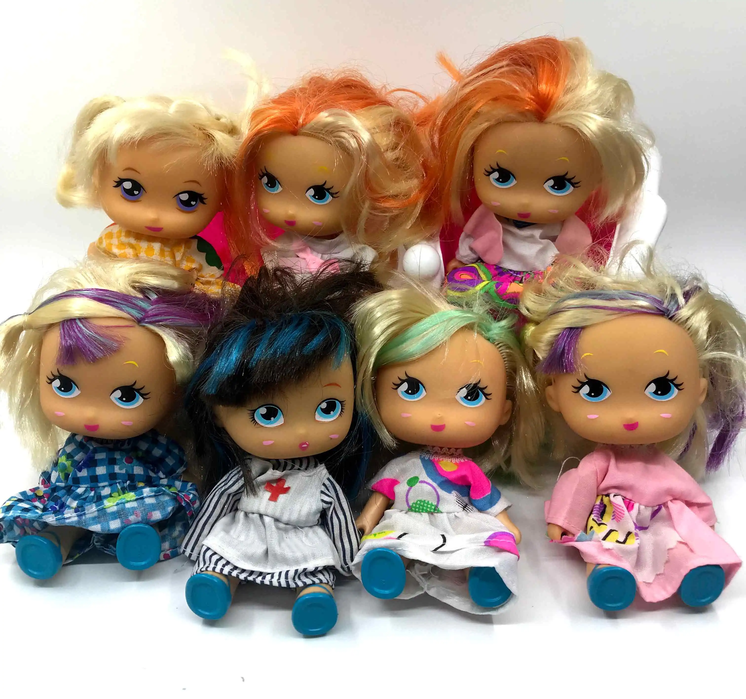 

about 13cm Cute Dolls with pretty dress clothes girl's Gift