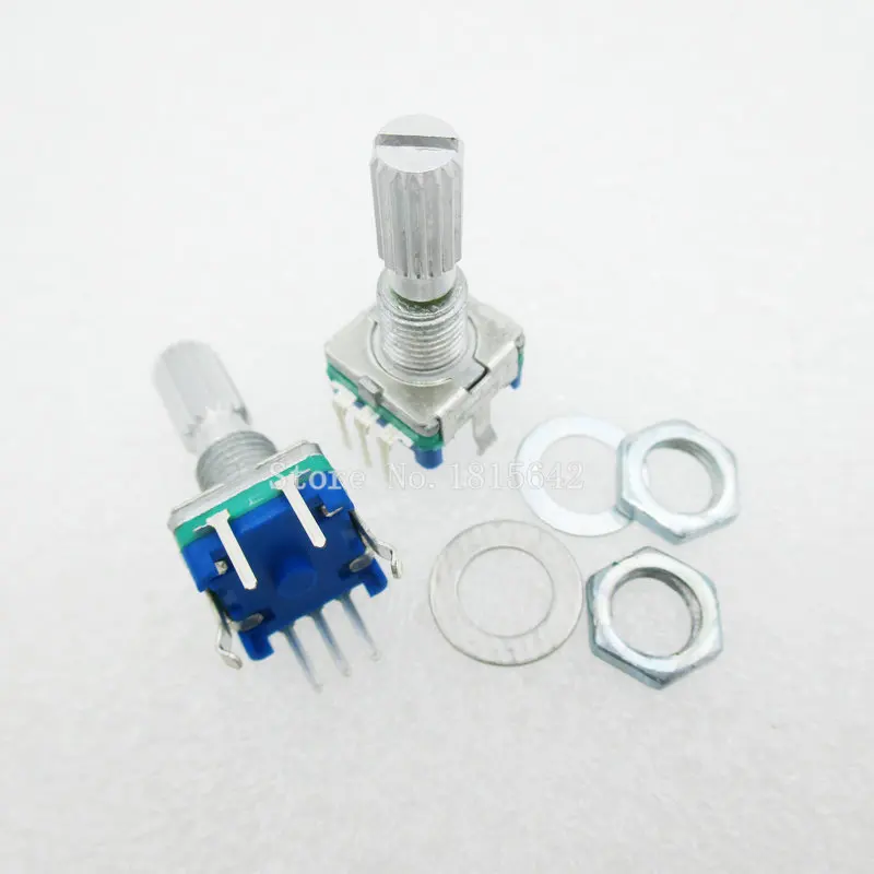 5PCS/LOT Original,Rotary encoder,code switch/EC11/ digital potentiometer with switch 5Pin handle length 20mm Q