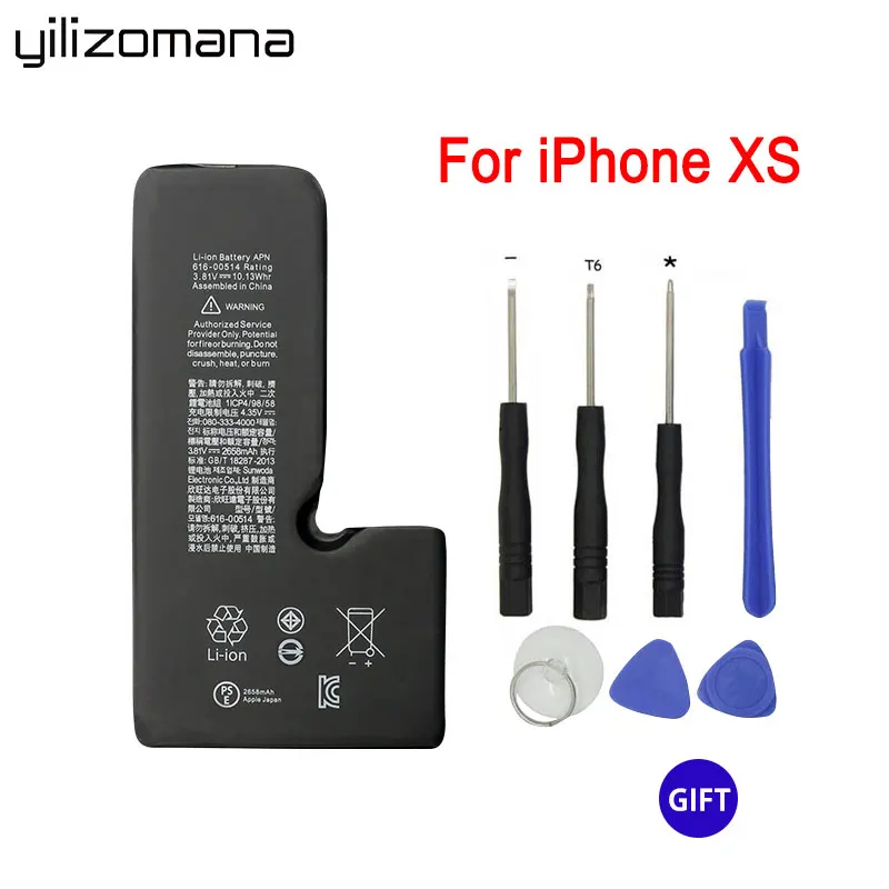 

YILIZOMANA Replacement Phone Battery for Apple iPhone XS Real Capacity 2658mAh Replacement Batteries With Free Repair Tools