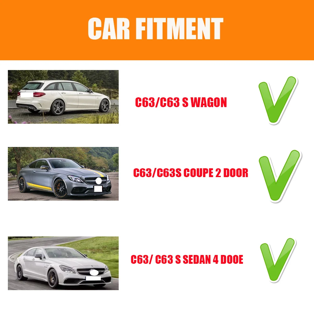 C63 PSM Стиль углеродного волокна задний бампер диффузор спойлер для Benz W205 C63s AMG Sedan &