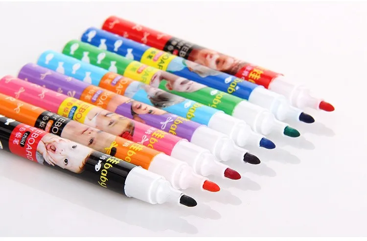 8 шт./лот 8-Цвет маркер на водной основе маркер для доски специально для детей BBB00014
