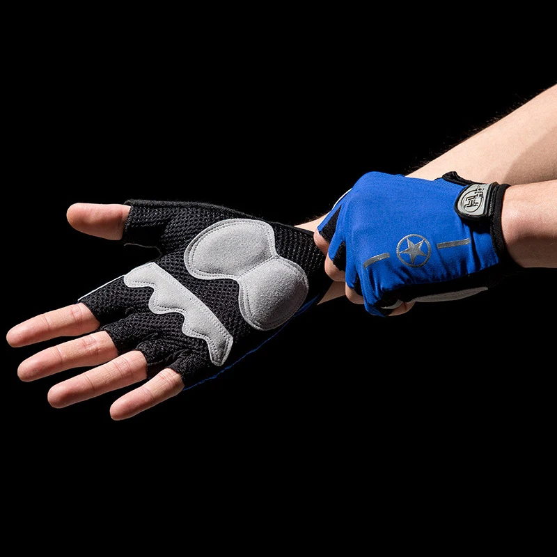 1 Pair Gym Gloves Half Finger Sports Exercise Weight Lifting Gloves Body Building Anti-skid Training Heavyweight Fitness Gloves