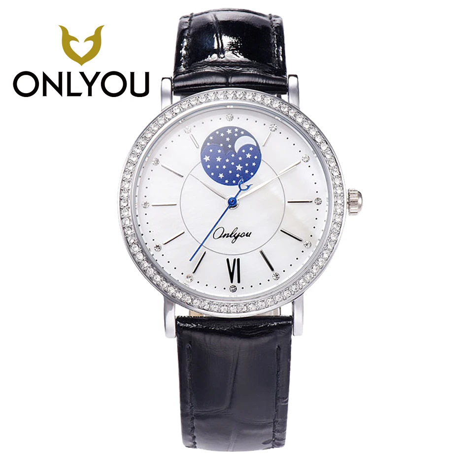 

ONLYOU New Women Ultra-thin Watches Fashion Casual Quartz Watch Sports Ladies Wristwatches charm leatherband Clock Couple Watch