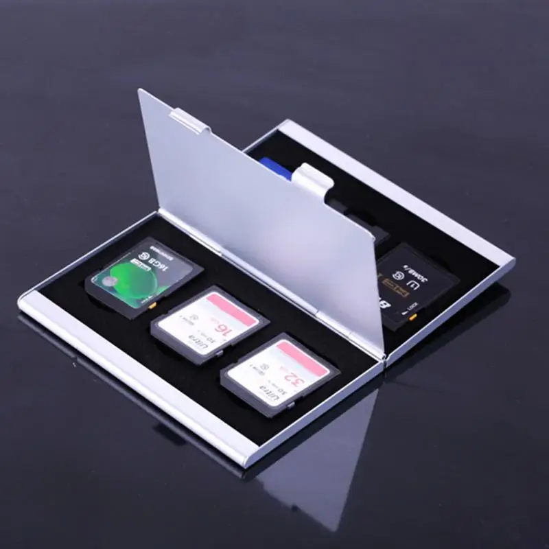 Алюминиевый сплав EVA Алюминий для Micro SD/MMC/TF Коробка для хранения карт памяти протектор чехол для iPhone 6 карт