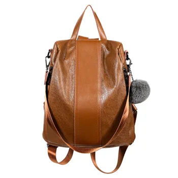 

Brand Genuine Leather Women Backpack For Teenage Girls School Backpack Female Shoulder Bag Travel Mochila Feminina Daily C632